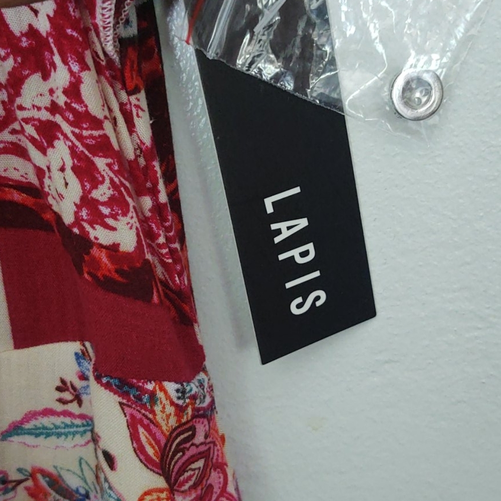Lapis Boho patchwork fit and flare dress sz lg - Picture 5 of 14